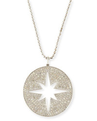Sydney Evan Large Cutout Pav Diamond Starburst Pendant Necklace