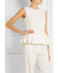 Alexander McQueen Crepe Peplum Top