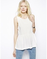 Just Female Dip Back Tank Top With Peplum