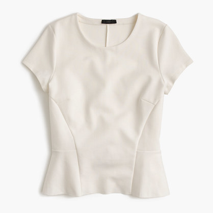 j crew white peplum top