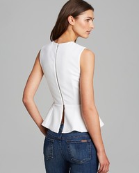 French Connection Top Coco Crepe Peplum