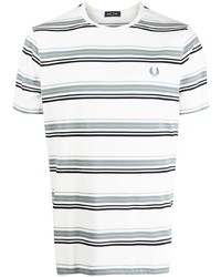 Fred Perry Logo Embroidery Plaid Cotton T Shirt