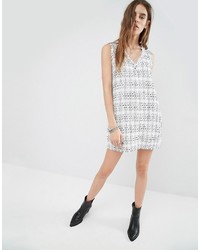 Religion Boucl Pinny Dress In Luxury Check