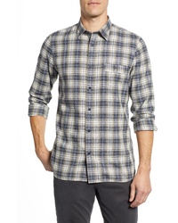 Nordstrom Men's Shop Trucker Regular Fit Plaid Flannel Sport Shirt