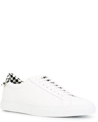 Givenchy White Checkerboard Urban Street Sneakers