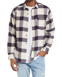 Topman Check Button Up Shirt In Purple At Nordstrom