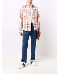 Eleventy Check Print Fitted Shirt