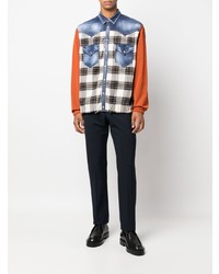DSQUARED2 Contrast Panel Long Sleeve Shirt