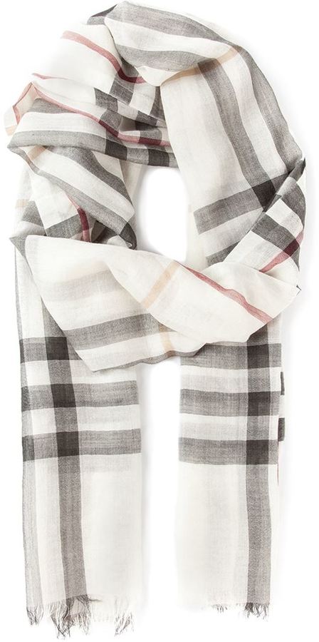 Burberry Checked Scarf, $378 | farfetch.com | Lookastic