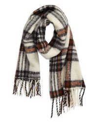 Nn07 Scarf Three Wool Blend Scarf In 785 Brown Check At Nordstrom