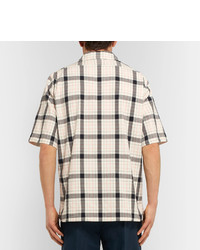 Acne Studios Elm Camp Collar Checked Cotton Shirt