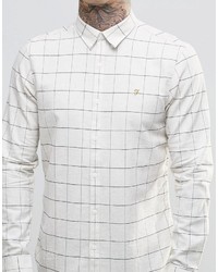 Farah Shirt With Graph Check In Slim Fit White