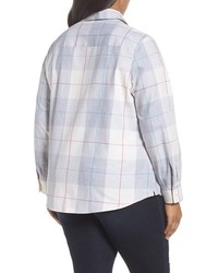 Foxcroft Plus Size Winter Plaid Cotton Shirt