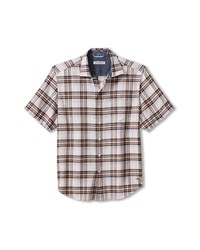 Tommy Bahama Bondi Beach Plaid Short Sleeve Button Up Shirt In Bleached Sand At Nordstrom