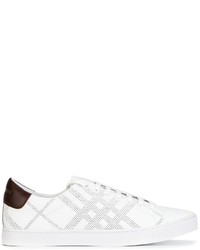 White Plaid Sneakers