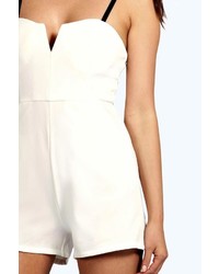 Boohoo Boutique Jodie Structured Playsuit
