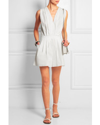 Moschino Boutique Pleated Stretch Poplin Playsuit