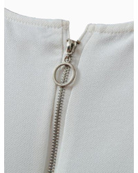 Choies White Sleeveless Zipper Back Romper Playsuit