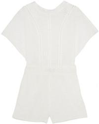Paul & Joe Embroidered Tulle Playsuit Off White