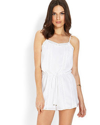Forever 21 Lace Trimmed Cami Romper
