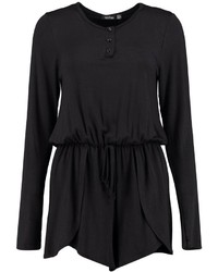 Boohoo Tall Sophie Button And Drawcord Detail Playsuit