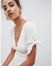ASOS DESIGN Tea Playsuit With S In Slouchy Rib