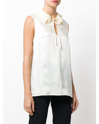 P.A.R.O.S.H. Pleated Neck Sleeveless Blouse
