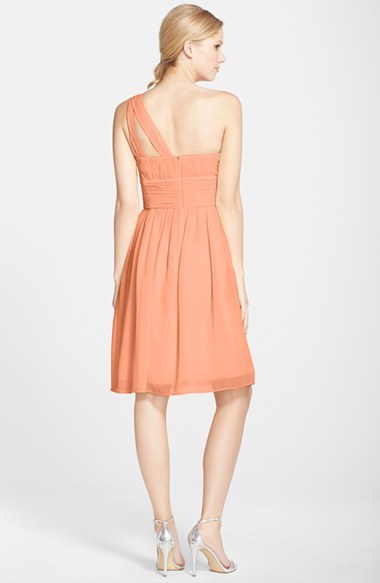 Rhea One Shoulder Chiffon Dress