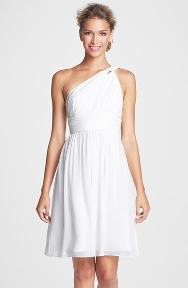 Rhea One Shoulder Chiffon Dress