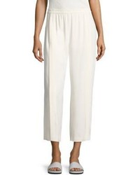 White Pleated Culottes
