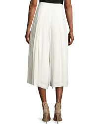 1 STATE 1state Pleated Crepe Culotte Pants White