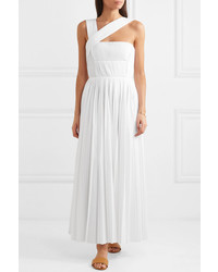 Gabriela Hearst Norah Asymmetric Pleated Cotton Gown