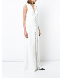 Derek Lam Sleeveless Layered Gown With Lacing Detail