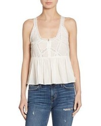 Current/Elliott The Lace Trimmed Cropped Top