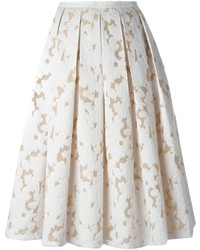 Michael Kors Michl Kors Floral Lace Pleated Skirt