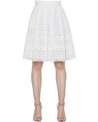 Ermanno Scervino Lace Macram Pleated Skirt