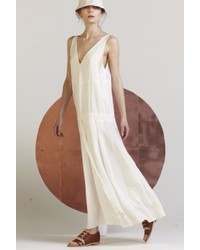 Gabriela Alexandrova Pleated Silk Maxi Dress