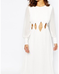 True Decadence Petite Long Sleeve Maxi Dress With Cut Out Waist