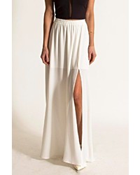 Donna M White Maxi Skirt