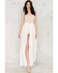 Factory Jump Maxi Sheer Skirt White