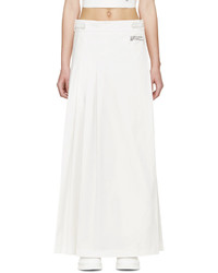 Off-White Ssense White Pleated Maxi Skirt