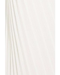 Rebecca Vallance Beltrn Pleated Stretch Crepe Midi Dress White