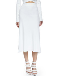 A.L.C. Cook Stretch A Line Midi Skirt White