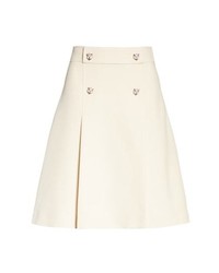 Gucci Tiger Button Crepe A Line Skirt
