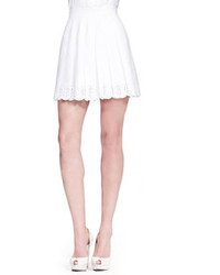 White Pleated Mini Skirt