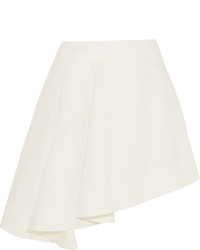 Marni Asymmetric Cotton Blend Mini Skirt White