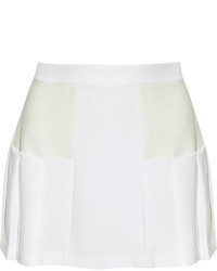 Alice + Olivia Linder Pleated Crepe Mini Skirt