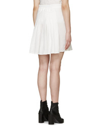 Ann Demeulemeester White Pleated Joan Miniskirt