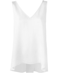Theory Pleated Back V Neck Top