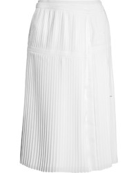 Altuzarra Mayumi Pleated Crepe Skirt White